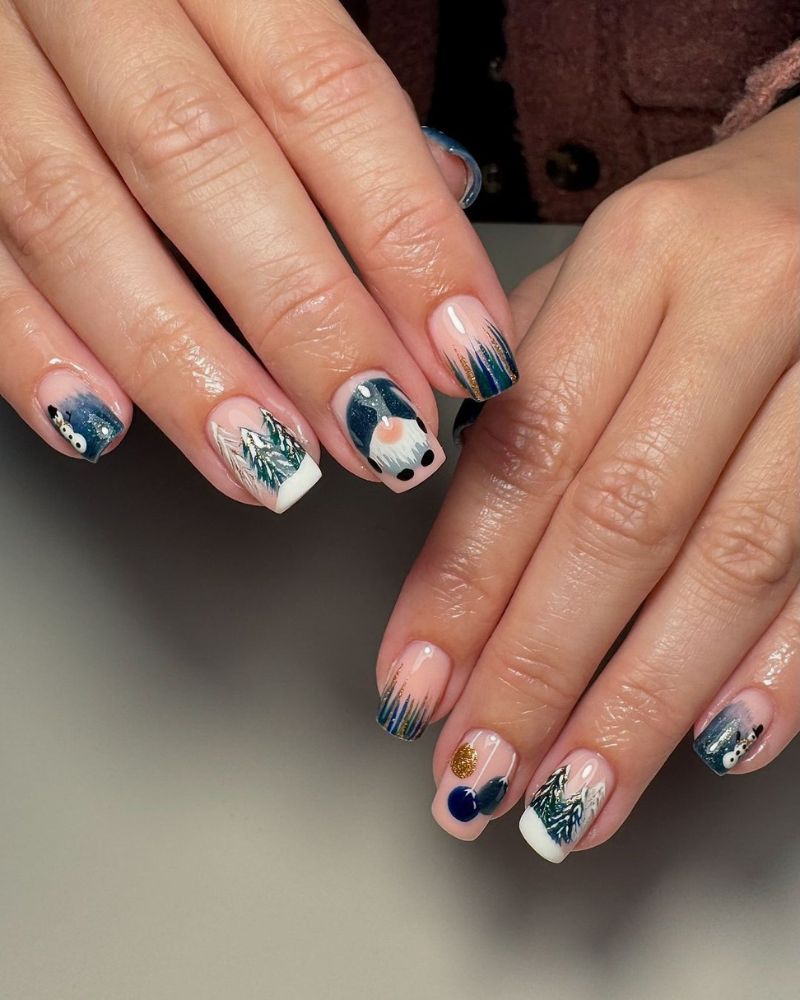  Christmas tree nail art