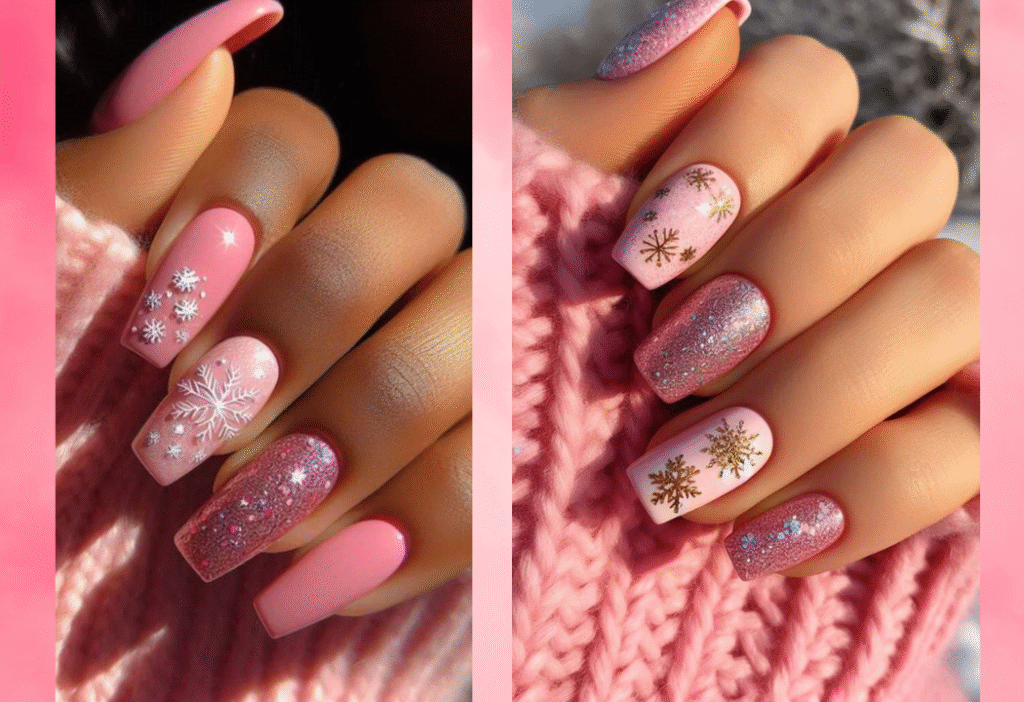 Pink Winter Nails