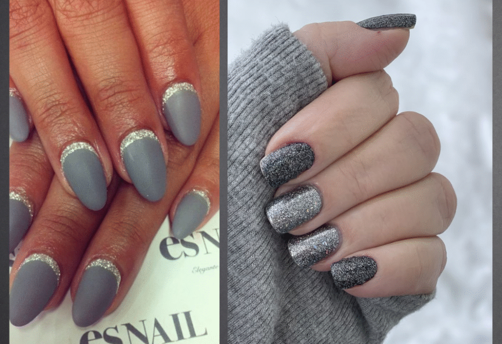 Combination of Matte Gray and Sparkle