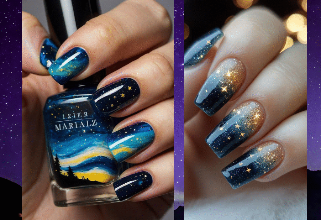 Starry Night Nails