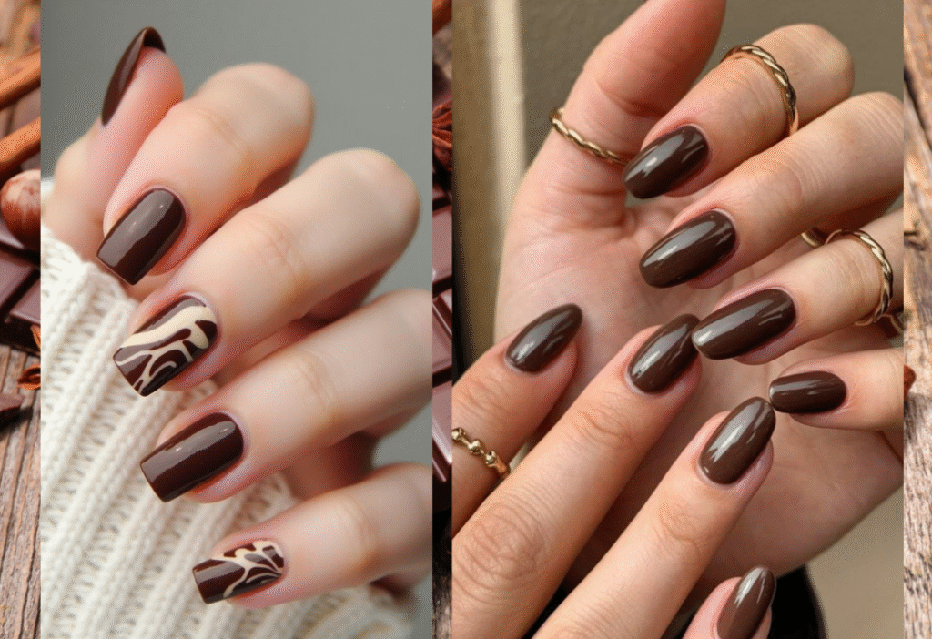 Chocolate Brown Nails