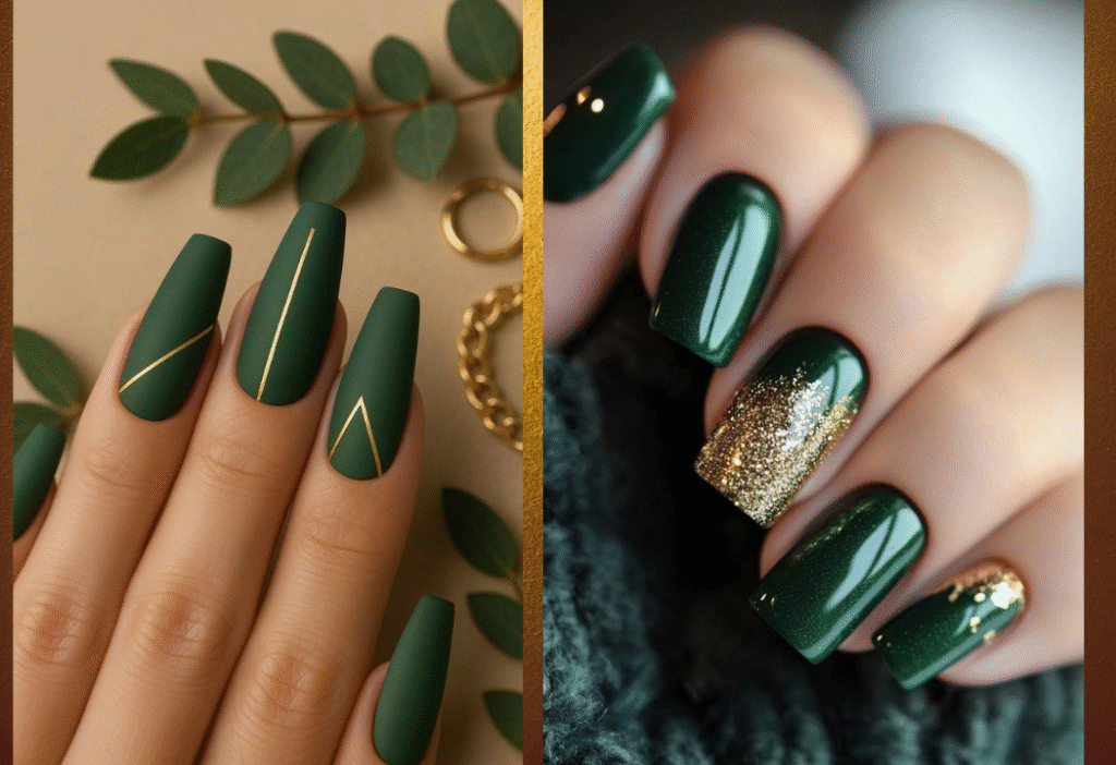 Dark Green Nails